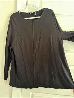 OSKA size 3 Women's Black Long-Sleeve Relaxed Top